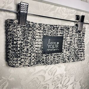 Love Your Melon Heather Gray Knit Ear Warmer Headband 4” Reflective Logo
